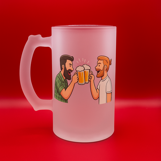 Personalisierbarer Bierkrug aus Glas – 470 ml (16 oz) – Mit eigenem Foto/Name