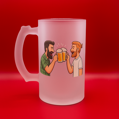 Personalisierbarer Bierkrug aus Glas – 470 ml (16 oz) – Mit eigenem Foto/Name