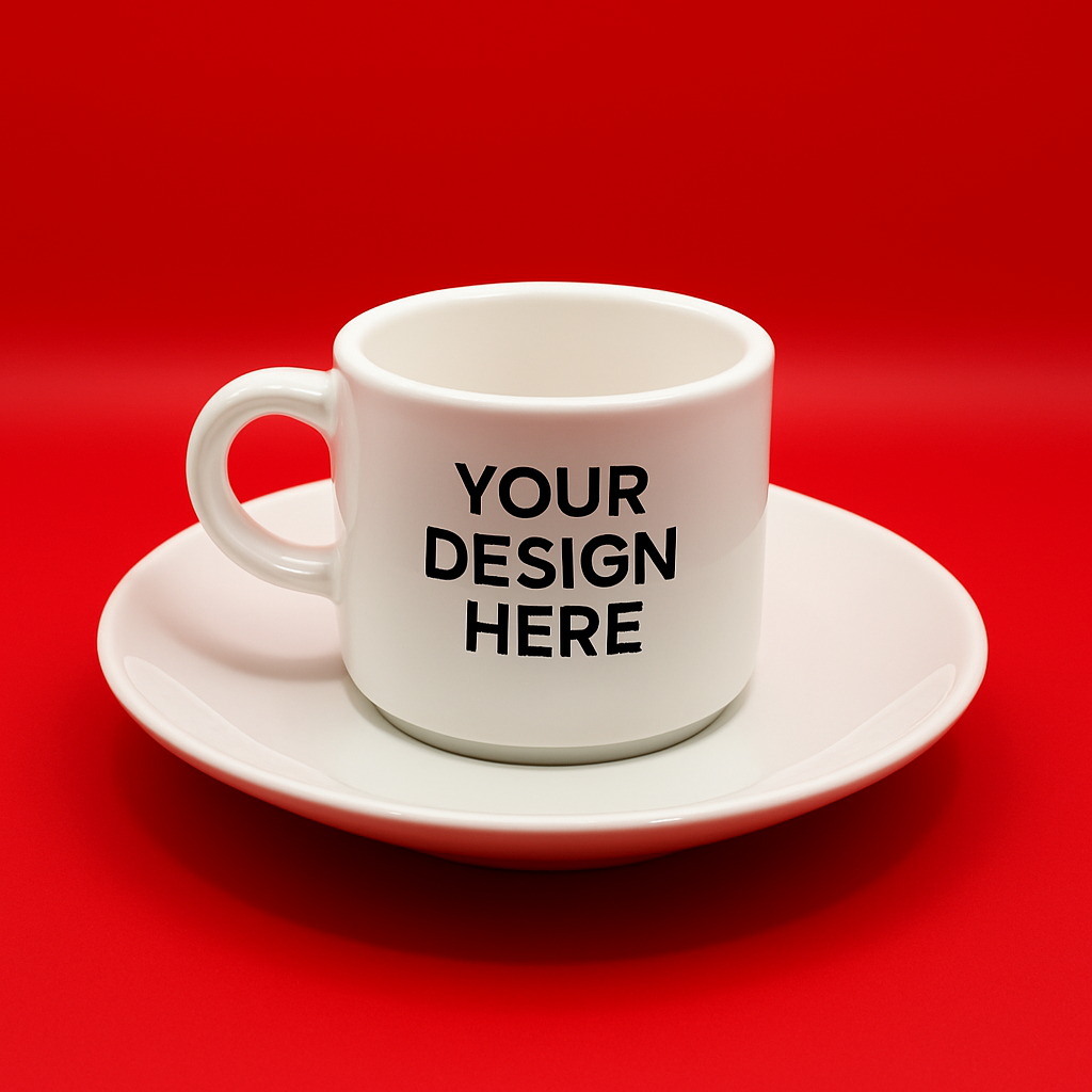 Personalisierbarer Espresso-Tasse70 ml – Keramik Mini-Tasse für Sublimation (Spülmaschinenfest)