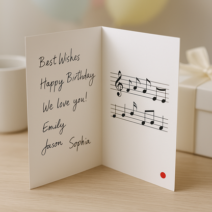 Ton-Grußkarte Standard – integrierte Batterie, „Drücken & Sprechen“