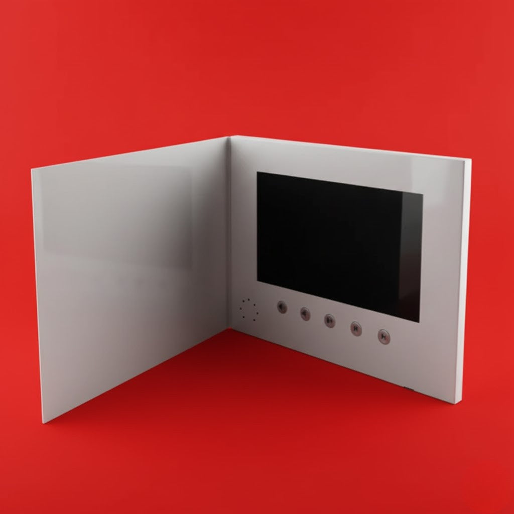 Video greeting card &amp; video brochure 7″ – Your message with USB &amp; MP4 