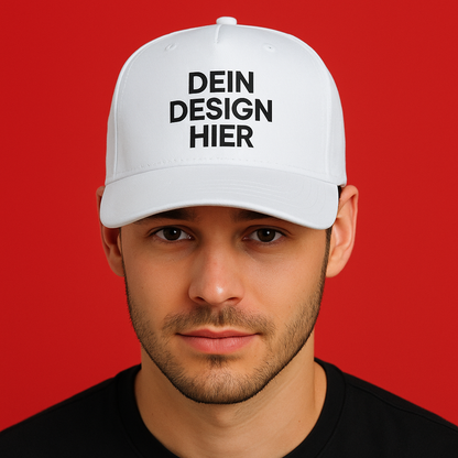 Personalisierbare Cap – Vorderseite groß, Seiten klein bedruckbar – Individuelle Baseballkappe